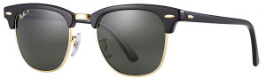 ray ban clubmaster classic black green polarized