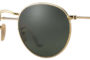 Ray Ban Round Metal gold green polarized