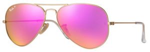 Ray Ban Aviator Cyclamen Flash Polarized