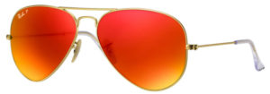 Ray Ban Aviator Orange Flash Polarized