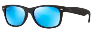 Ray Ban New Wayfarer Black Matte Blue Flash